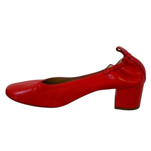 EVERLANE Red Leather Day Heel Shoes Women Size 9 - Picture 5 of 8